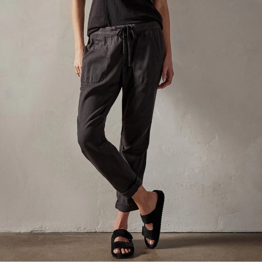 James Perse Soft Drape Utility Pant Carbon Pigment Gray XS James (0) NWOT‎